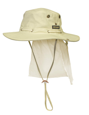 Misty Mountain Bosun Cotton Canvas Sun Hats with Hide-Away Neck Sun Flap