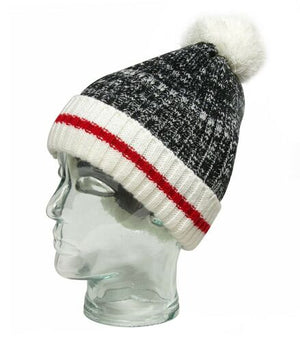 Misty Mountain Wooly Knit Style Pom Toque