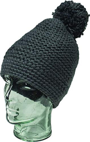 Misty Mountain Loose Knit Pom Beanie