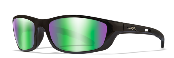 Wiley X P 17 Sunglasses Polarized Emerald Lensesgloss Black Frame Scouttech 0450