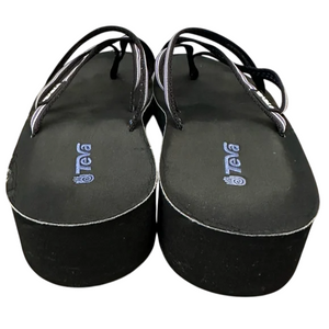 Teva Women's Mandalyn Purple Shimmer Strappy Wedge Thong Flip-Flop Sandals Size 10 US