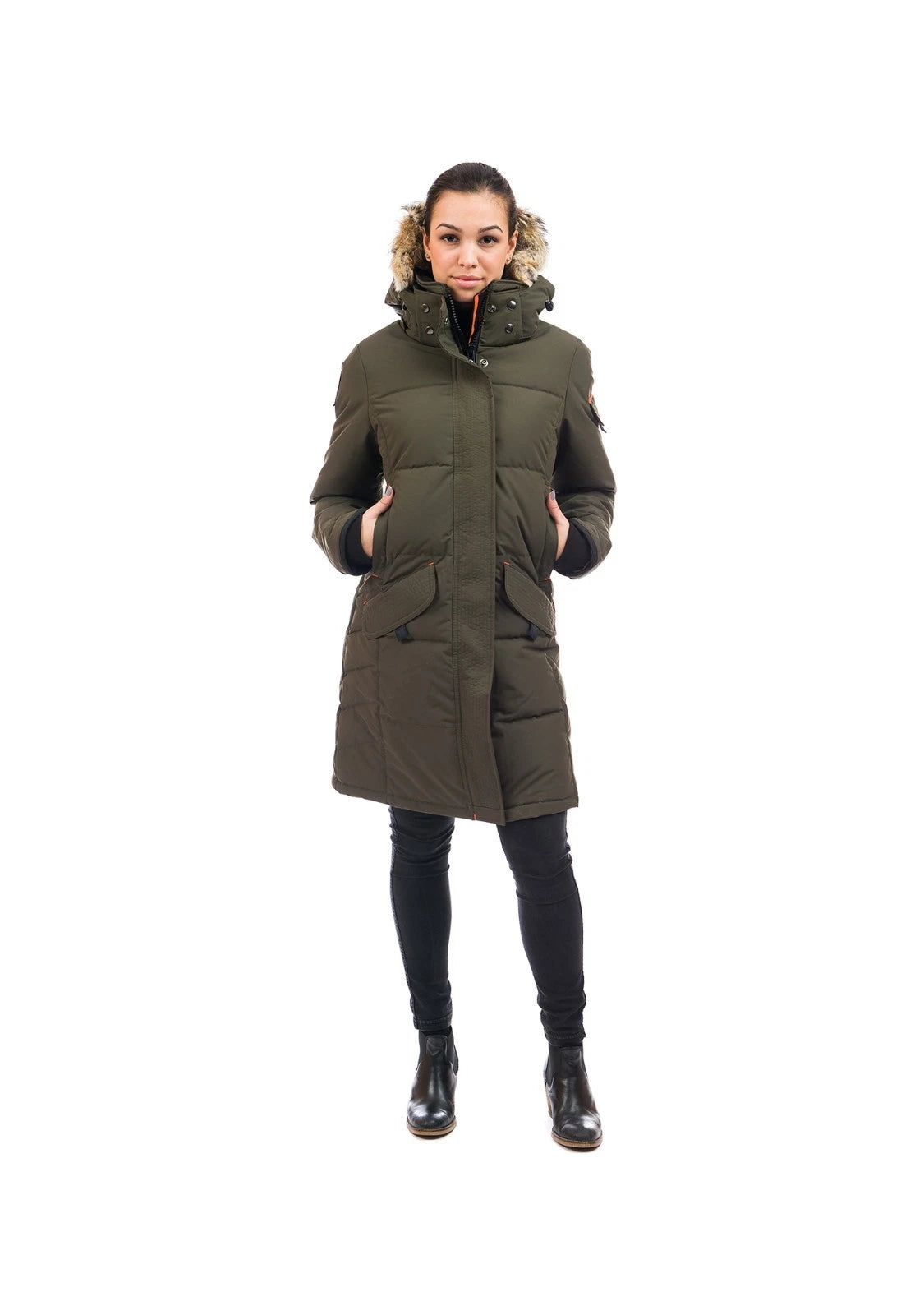 Outdoor Survival Canada OSC Women's Siku -40 Down Parka Medium Alpine Moss - ON DISPLAY