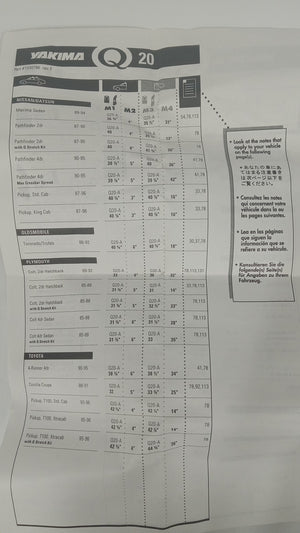 Yakima Q20 Clips