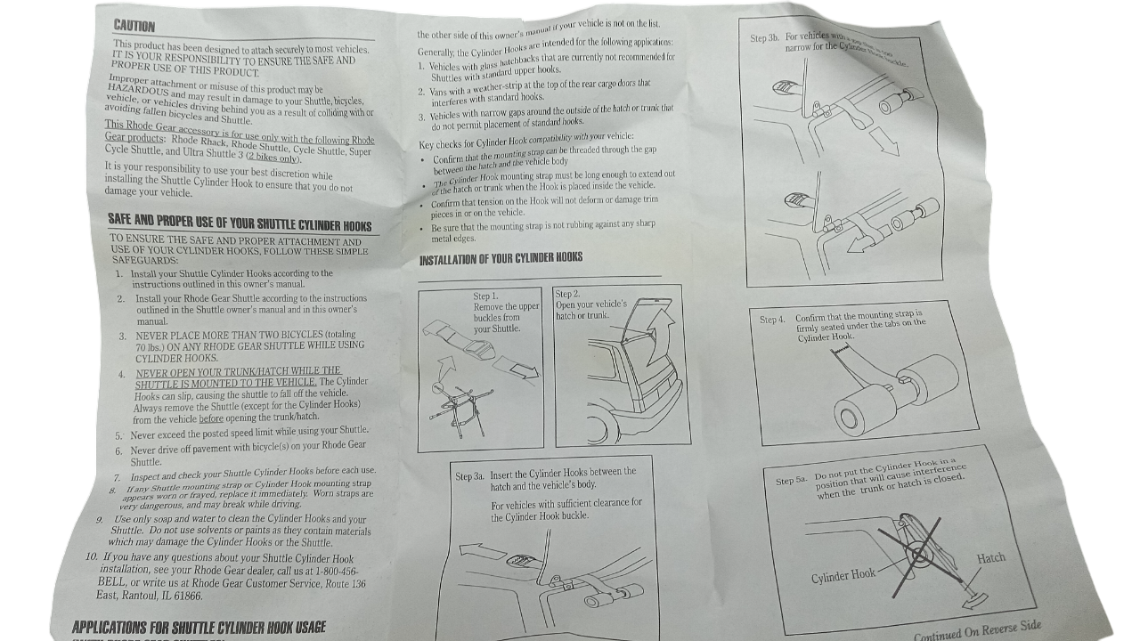 Rhode Gear Cylinder Hook - ScoutTech