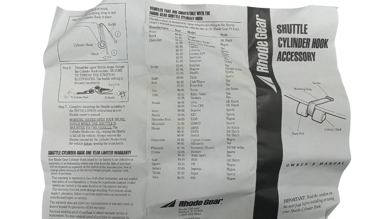 Rhode Gear Cylinder Hook - ScoutTech