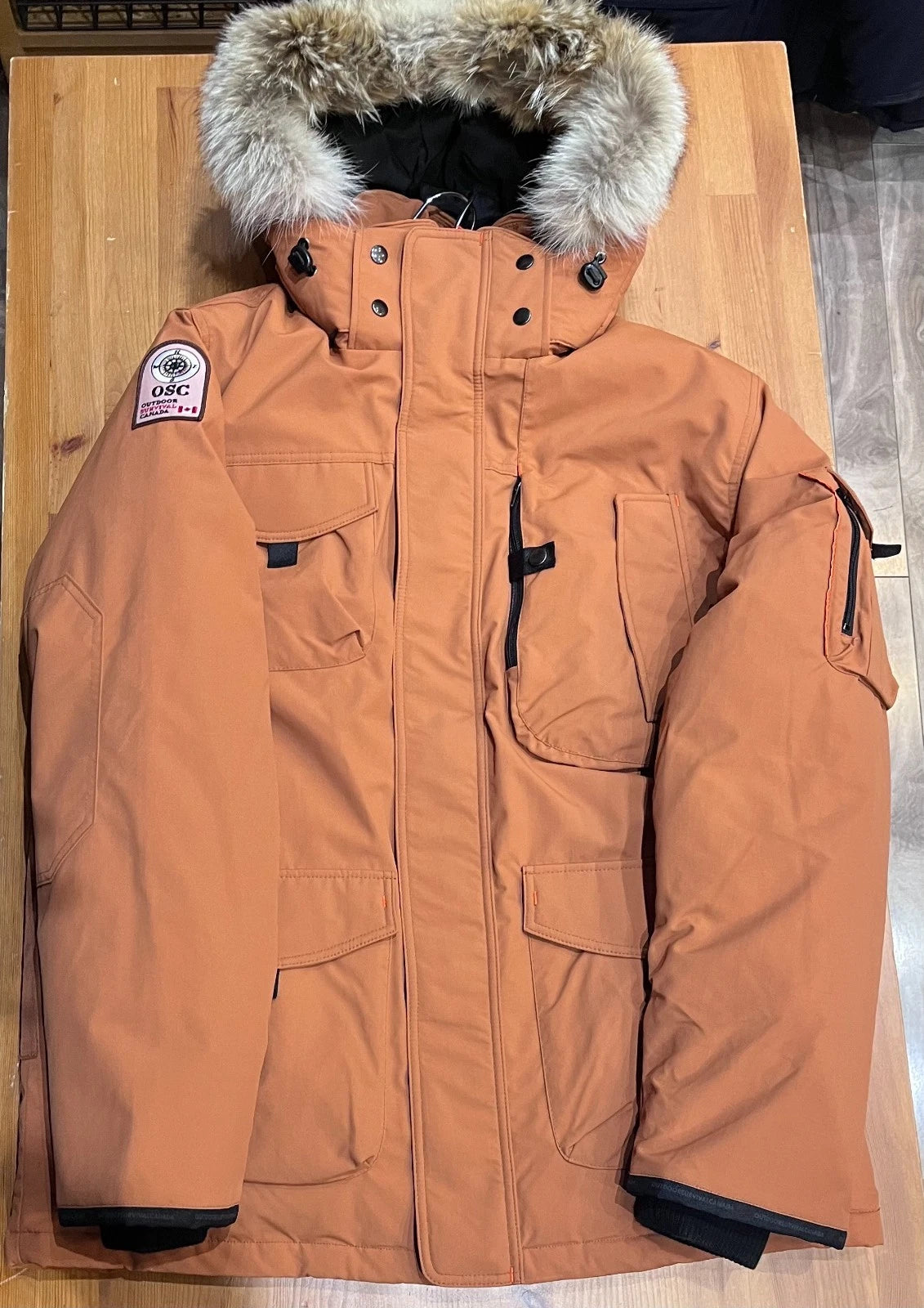 Outdoor Survival Canada Men's Kanti -40 Down Parka - Copper Creek Orange, XL - ON DISPLAY