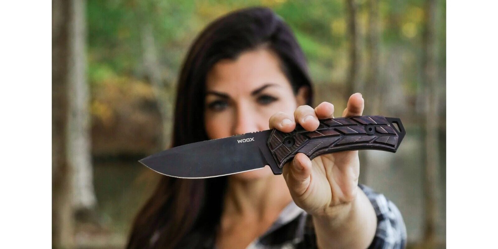 WOOX Rock 62 Mil-Spec Knife, Black Blade with XGRIP Handle - ScoutTech