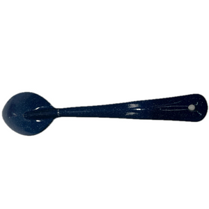 Vintage Cinsa Blue Speckled Enamelware Cooking and Serving Spoon 12 inches