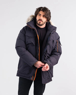 Outdoor Survival Canada OSC Men's Kanti -40 Down Parka SMALL Cold Lake Blue - ON DISPLAY