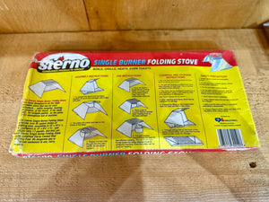 New Vintage Sterno Single Burner Folding Stoves Stainless Steel Camping Hunting