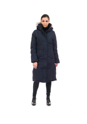Outdoor Survival Canada Women's Nuaja -40 Down Parka, Cold Lake Blue. Small - ON DISPLAY