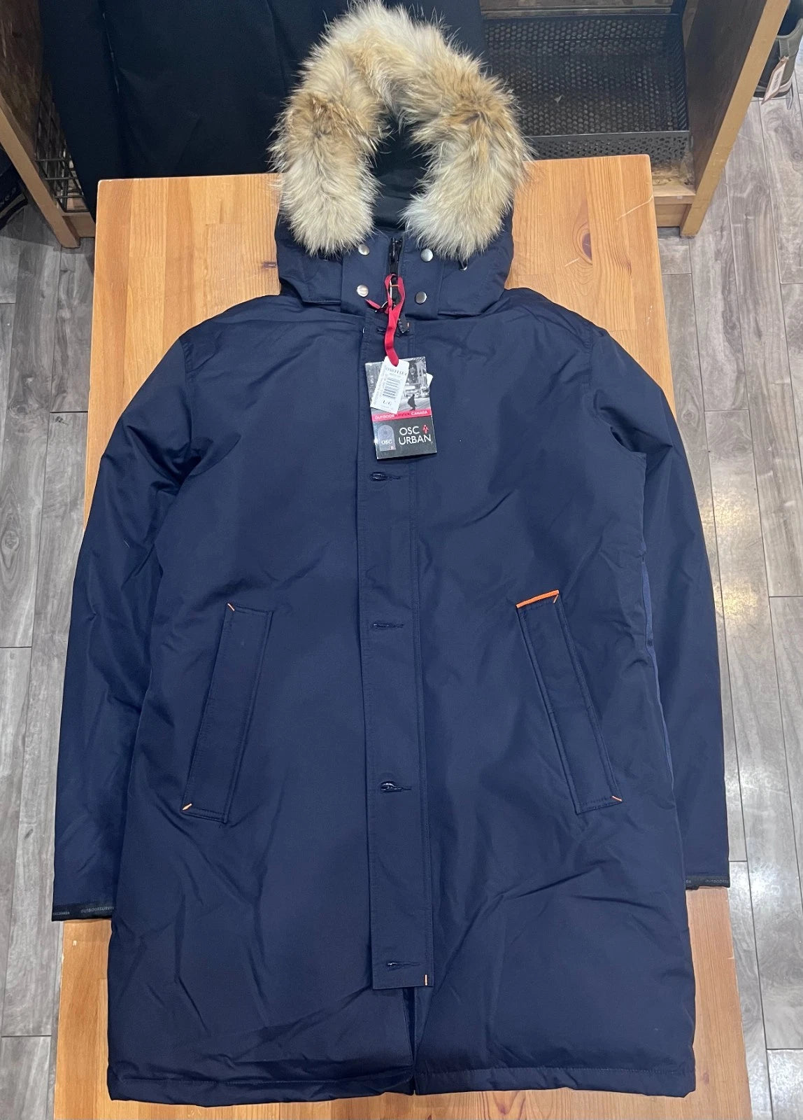 Outdoor Survival Canada Men's Nevluk UC -20°C Urban Down Parka - Large, Cold Lake Blue - ON DISPLAY