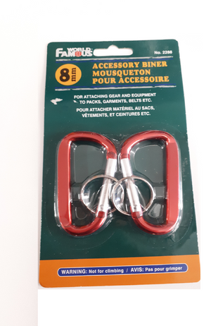 World Famous 8mm Accessory Biners