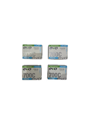 4 PACK EVO Performance Presta Bike Tubes | 700c X 18/25C | Road