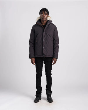 Outdoor Survival Canada Men's Nyik -40 Down Parka, Orca Black, Small - ON DISPLAY