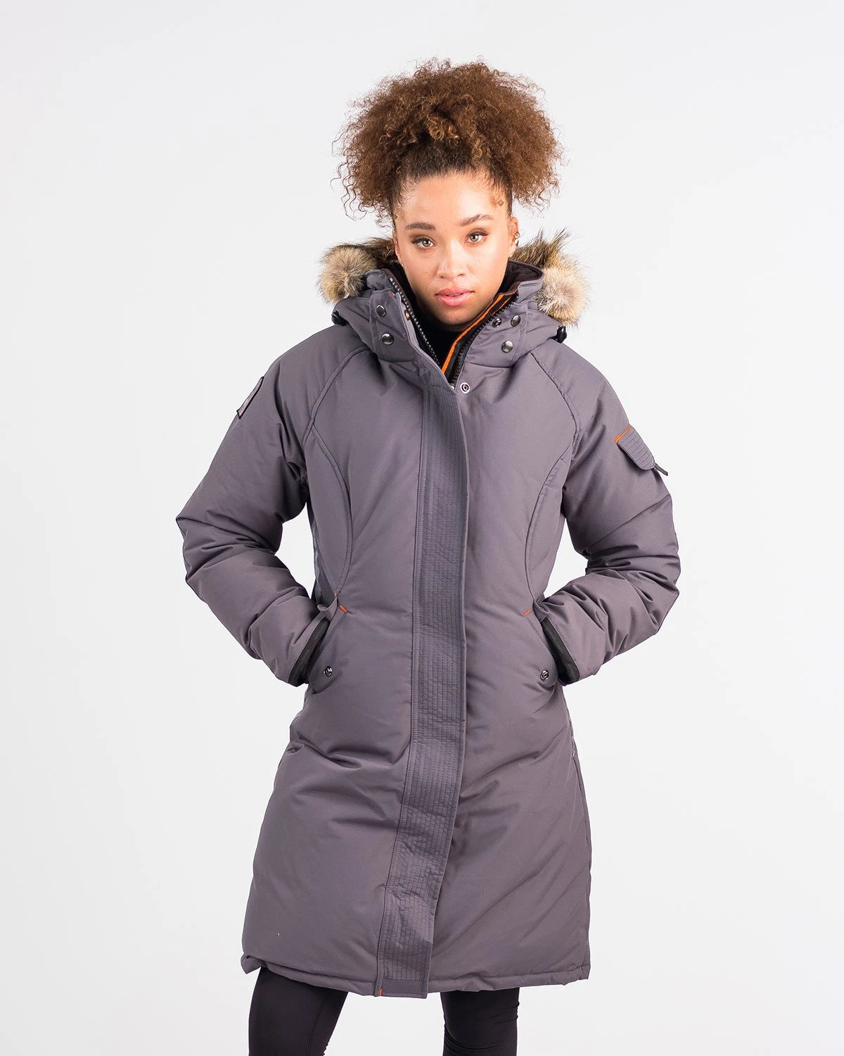 Outdoor Survival Canada Women's Karima -40 Down Parka, Charcoal Grey, Small - ON DISPLAY