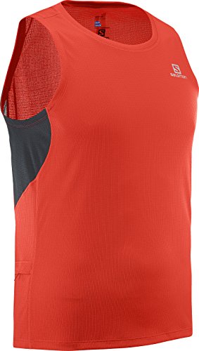 Salomon Men's Agile Running Tank Top with Stash Pocket Size XL
