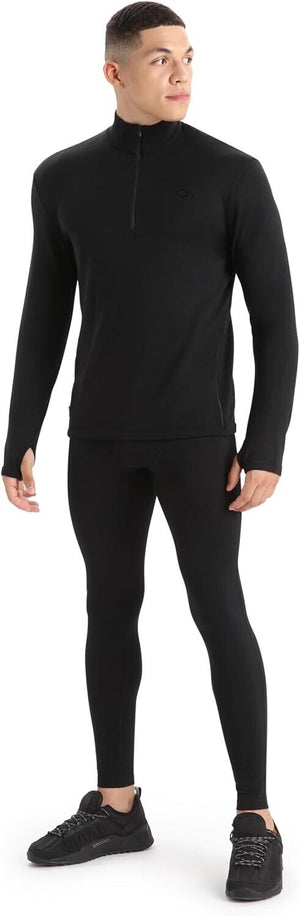 Icebreaker Men's Original Long Sleeve Half Zip Merino Pullover Top  XL