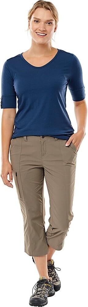 Royal Robbins Women's Embossed Discovery Capri, Size 6 - ScoutTech