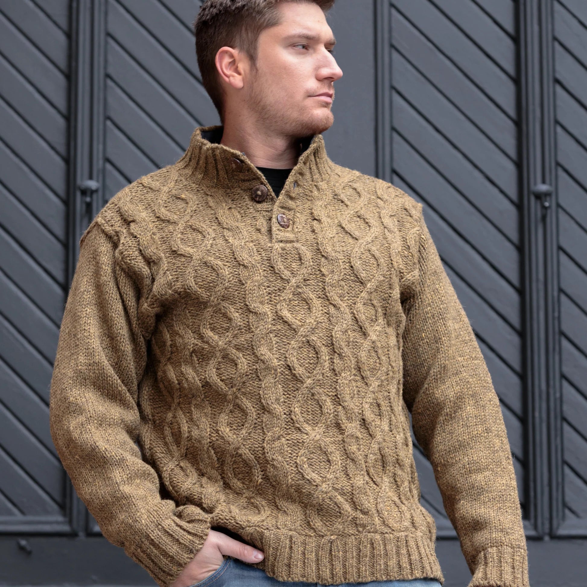 Lost Horizons Men's Connery Wool Sweaters Medium - Handmade in Nepal! - ScoutTech Outfitters