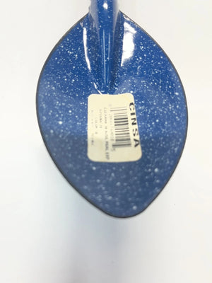 Vintage Cinsa Blue Speckled Enamelware Cooking and Serving Spoon 12 inches