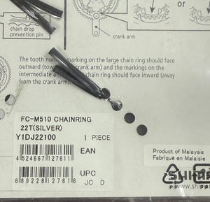 Shimano Chainwheel M510 Deore 22 Tooth 64 mm
