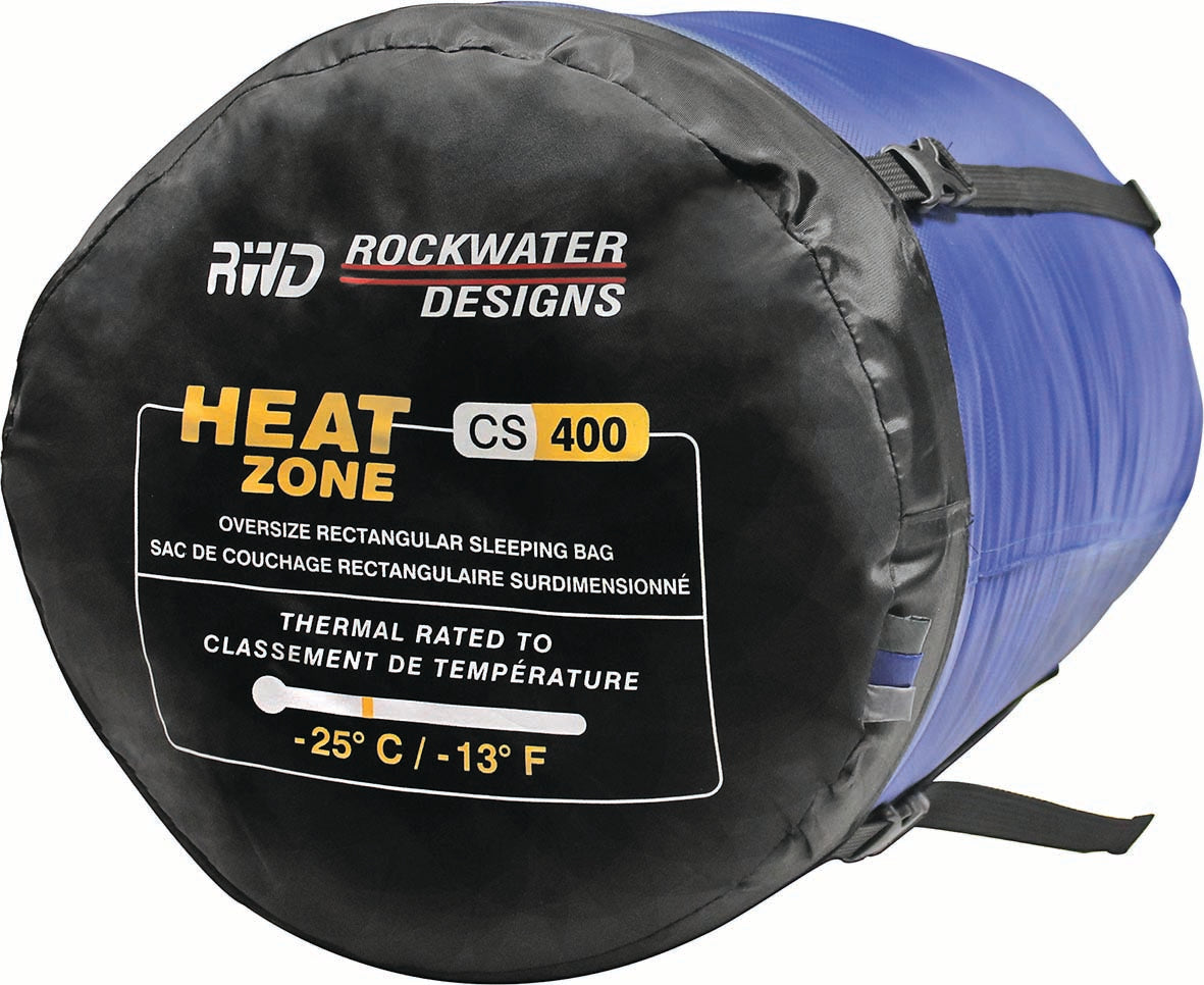 Rockwater Designs Heat Zone CS-400 OverSized Rectangular Sleeping Bag -25C/-13F - ScoutTech