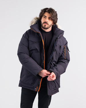 Outdoor Survival Canada Men's Kanti -40 Down Parka, Cold Lake Blue, Medium - ON DISPLAY