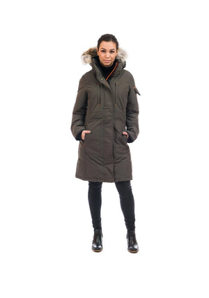Outdoor Survival Canada OSC Women's Nisto -40 Down Parka Steel Gray Size Medium  - ON DISPLAY