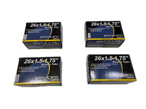 4 PACK Axiom Performance Bike Tubes | 26 X 1.5-1.75 | Presta Valve
