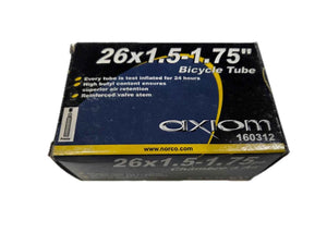 4 PACK Axiom Performance Bike Tubes | 26 X 1.5-1.75 | Presta Valve