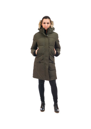 Outdoor Survival Canada Women's Siku -40 Down Parka, Alpine Moss, Large - ON DISPLAY