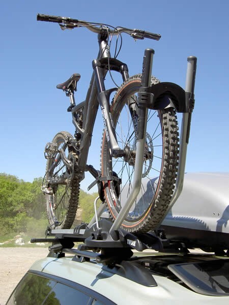 Thule 597 Super G Premium Upright Rooftop Bike Carrier - ScoutTech