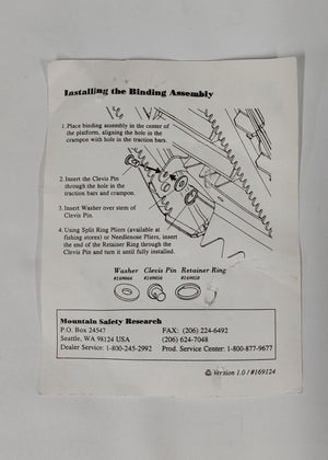 MSR Denali Llama Snowshoe Binding & Crampon Replacement Kit for Right Foot