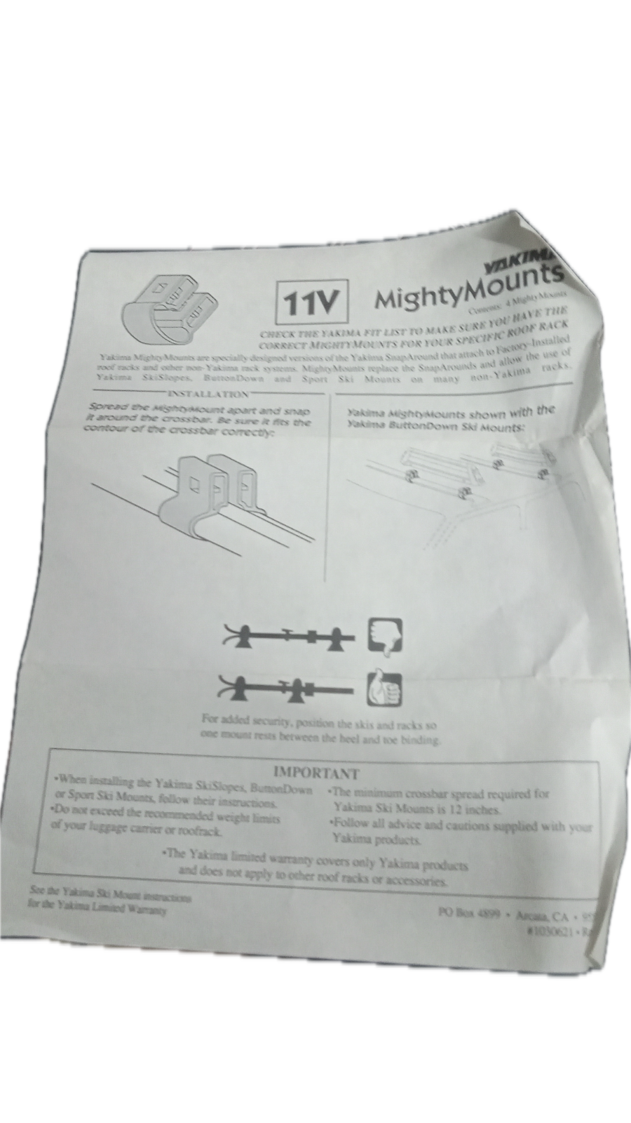 Yakima Mighty Mounts 11V - ScoutTech