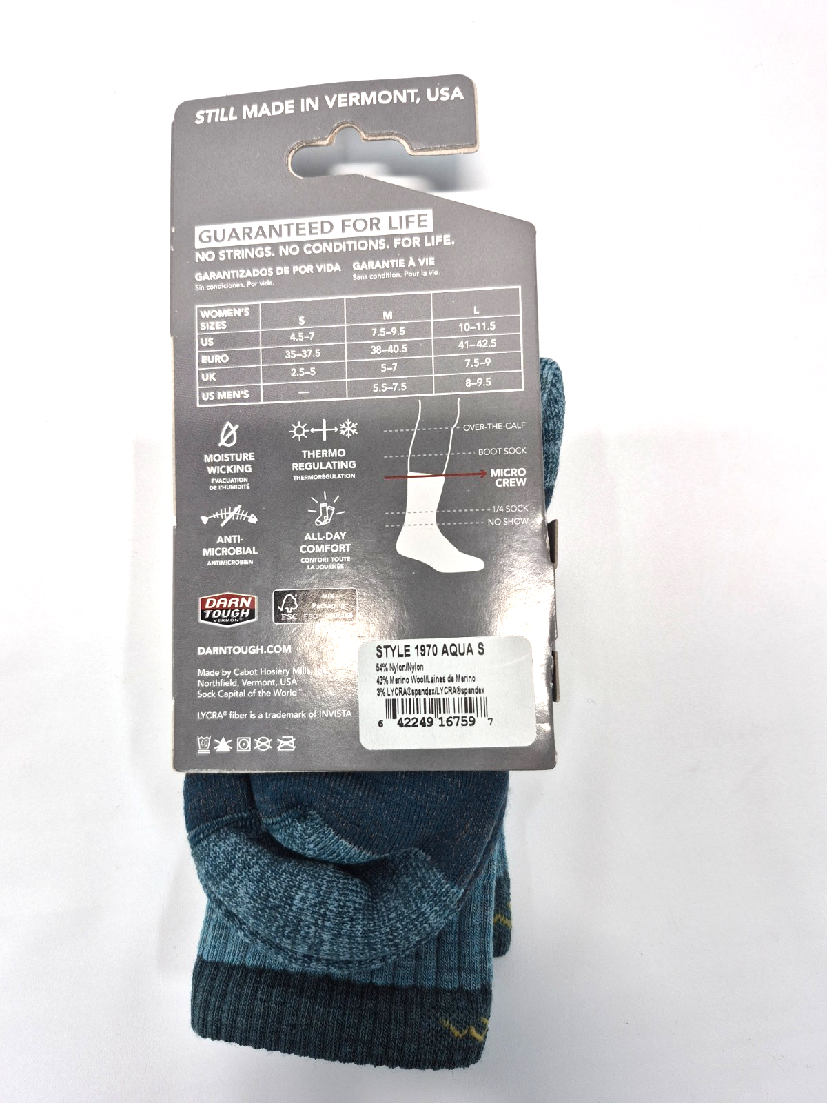 Darn Tough Women's Bear Town Micro Crew Cushion Merino Wool Socks - ScoutTech