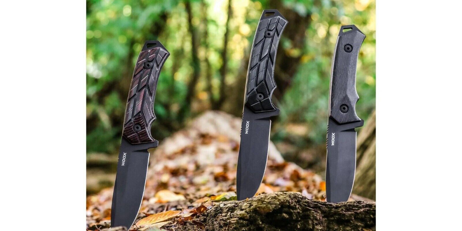 WOOX Rock 62 Mil-Spec Knife, Black Blade with XGRIP Handle - ScoutTech