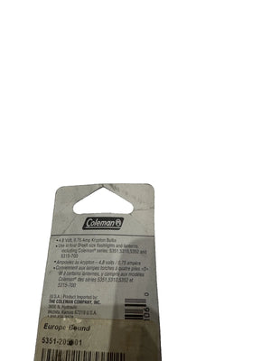 Coleman krypton 4.8volt-0.75amp Light Bulb