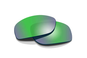 Wiley X Wave Gloss Demi Frame Polarized Emerald Mirror Lens Sunglasses