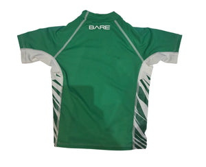 Bare Youth Green Short Sleeve Sunguard Rash Guard Size 2