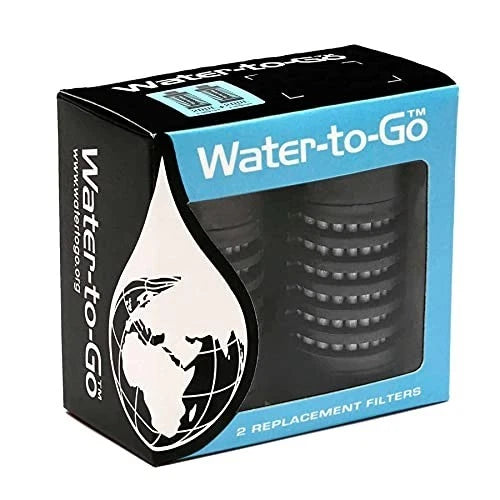 Water-to-Go Water Bottle Replacement Filters (2 Pack - 75 CLS / 26 Oz)