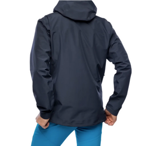Arcteryx Womens Beta LT Gore-Tex Pro Rain Jacket XS Black Sapphire Back View | ScoutTech Outfitters Mississauga Store