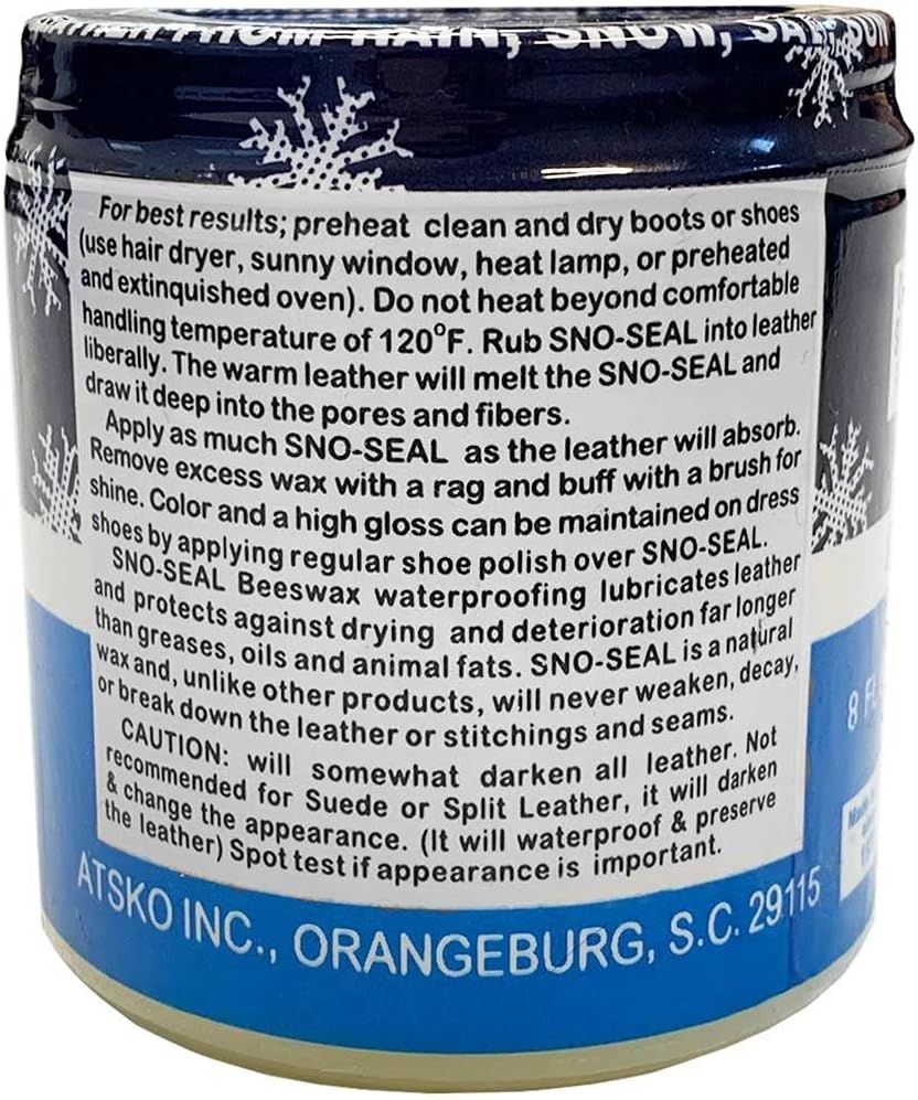 Atsko Sno-Seal Beeswax Waterproofing Jar 7 oz - ScoutTech
