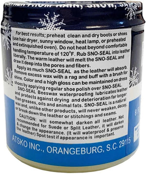 Atsko Sno-Seal Beeswax Waterproofing Jar 7 oz