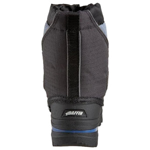 Baffin Children's Mustang -40C/F Snow Boots in Blue and Black Rear Heel View | ScoutTech Outfitters