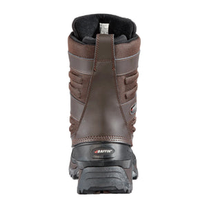 Baffin Men's Crossfire -40C Winter Boots in Brown Heel View | ScoutTech Outfitters