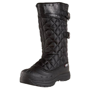 Baffin Women's Ava -40C Waterproof Winter Boots Size 6 US in Black Quilted Pattern Front View | ScoutTech Outfitters