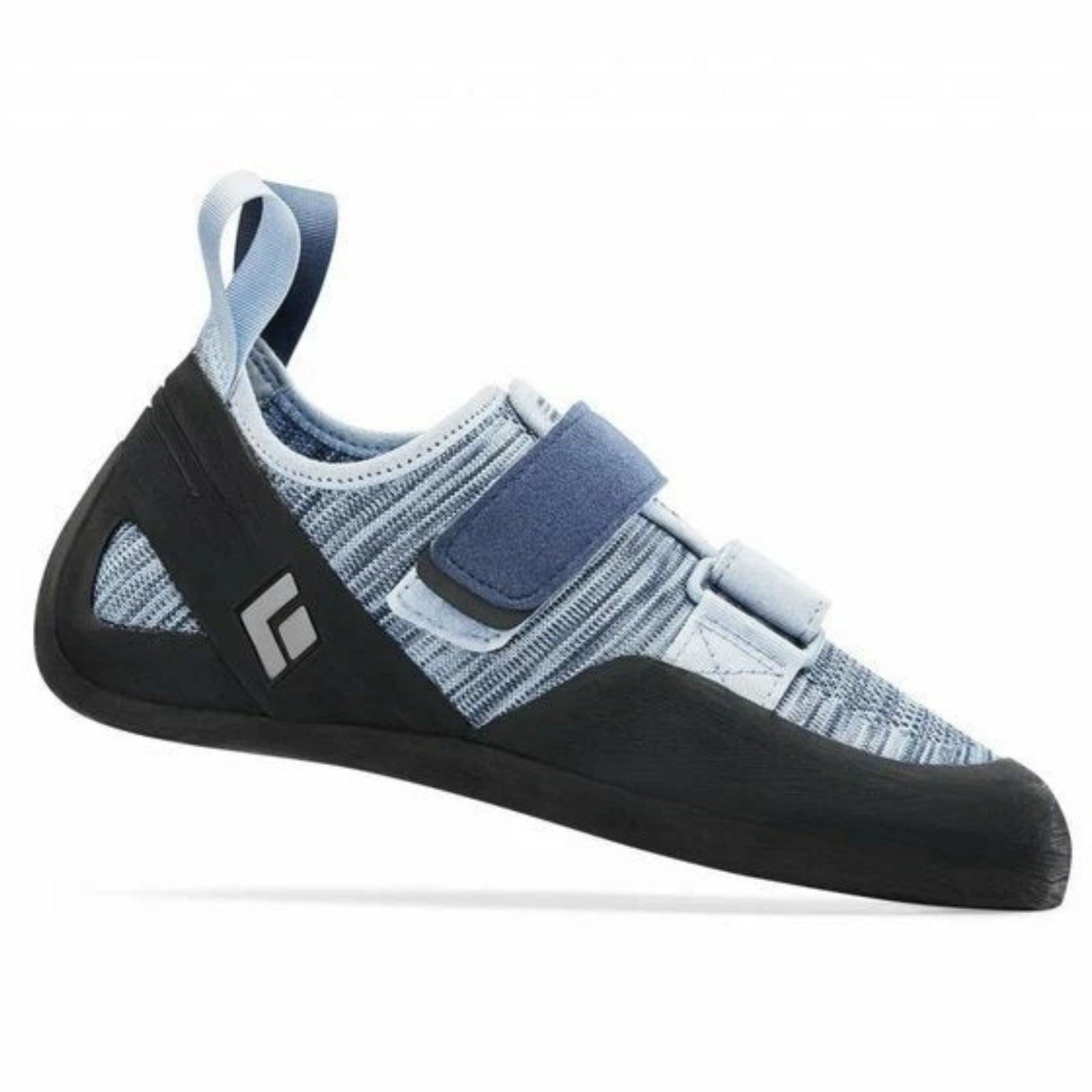 Black Diamond Women's Momentum Climbing Shoes with Hook and Loop Closure in Light Blue and Black | ScoutTech Outfitters Mississauga Store