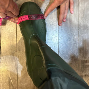 Bushline Outdoors Unisex Waterproof PVC Chest Waders in Green Boot Upper View Measured | ScoutTech Outfitters