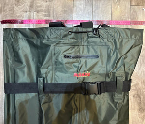 Bushline Outdoors Unisex Waterproof PVC Chest Waders in Green Uppers View Chest Measures | ScoutTech Outfitters
